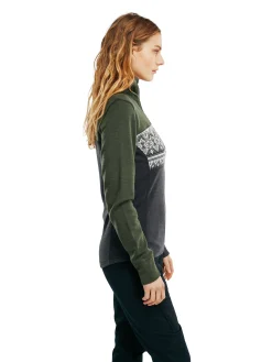 Dale of Norway Moritz Basic Women's Sweater - Superfine Merino Darkgreen Darkcharcoal Offwhit Shop