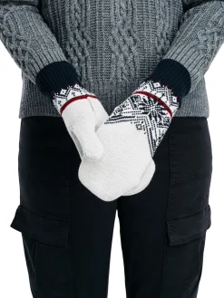 Dale of Norway Moritz Unisex Merino Wool Mittens Off White Navy Raspberry Hot