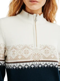 Dale of Norway Moritz Women's Sweater - Merino Wool Navy Bronze Beige Offwhite Sale