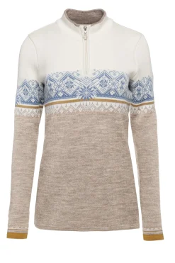 Dale of Norway Moritz Women's Sweater - Merino Wool Sand Offwhite Blueshadow Outlet
