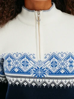 Dale of Norway Moritz Women's Sweater - Merino Wool Navy White Ultramarine Store