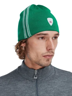 Dale of Norway Mount Olympus Unisex Merino Wool Hat Brightgreen Offwhite Navy Discount