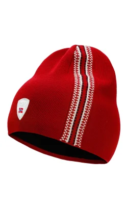 Dale of Norway Mount Olympus Unisex Merino Wool Hat Raspberry Offwhite Navy Best