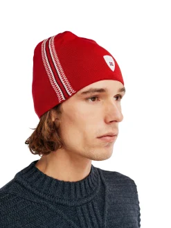 Dale of Norway Mount Olympus Unisex Merino Wool Hat Raspberry Offwhite Navy Best