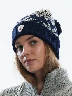 Dale of Norway Myking Hat - Merino Wool Navy Grey Offwhite Sale