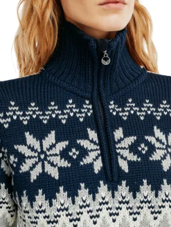 Dale of Norway Myking Women's Sweater - Merino Wool Lightcharcoal Offwhite Navy Online