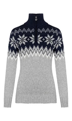Dale of Norway Myking Women's Sweater - Merino Wool Lightcharcoal Offwhite Navy Online
