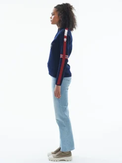 Dale of Norway Ol Spirit Women's Sweater - Merino Wool Navy Off White Raspberry Flash Sale