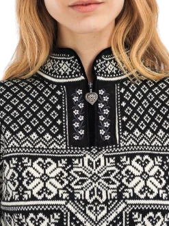 Dale of Norway Peace Women's Knit Sweater Black Offwhite Hot