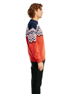 Dale of Norway Randaberg Men's Sweater Orange Navy Offwhite Lavender Fashion