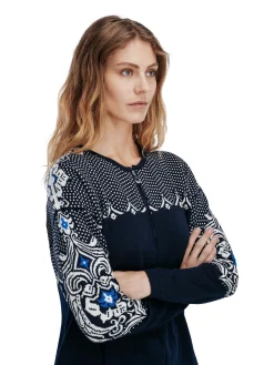 Dale of Norway Rosendal Women's Jacket Navy Offwhite Ultramarine Online