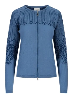 Dale of Norway Rosendal Women's Jacket Blueshadow Indigo Offwhite Hot