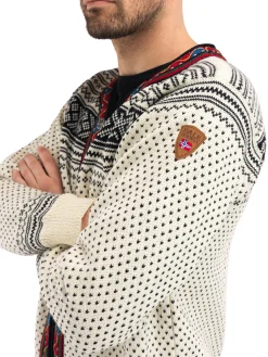 Dale of Norway Setesdal Lusekofte Jacket - Norwegian Wool Offwhite Black Cheap