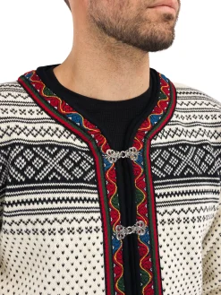 Dale of Norway Setesdal Lusekofte Jacket - Norwegian Wool Offwhite Black Cheap