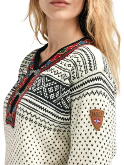 Dale of Norway Setesdal Sweater - Norwegian Wool Offwhite Black Online