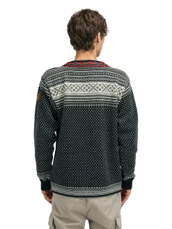 Dale of Norway Setesdal Sweater - Norwegian Wool Black Offwhite Clearance