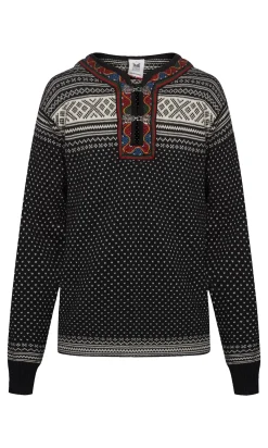 Dale of Norway Setesdal Sweater - Norwegian Wool Black Offwhite Clearance