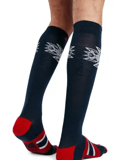 Dale of Norway Spirit Wool Socks High Navy Raspberry Offwhite Best Sale