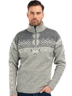 Dale of Norway 140Th Anniversary Men's Sweater - Norwegian Wool Lightcharcoal Smoke Offwhite New