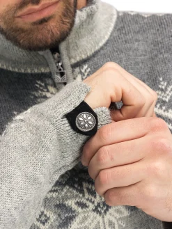 Dale of Norway 140Th Anniversary Men's Sweater - Norwegian Wool Lightcharcoal Smoke Offwhite New