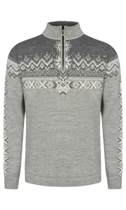 Dale of Norway 140Th Anniversary Men's Sweater - Norwegian Wool Lightcharcoal Smoke Offwhite New