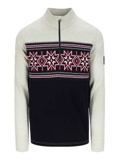 Dale of Norway Tindefjell Basic Men's Merino Wool Basic Sweater Offwhite Navy Raspberry Cheap