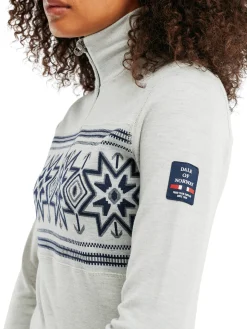 Dale of Norway Tindefjell Basic Women's Merino Wool Basic Sweater Offwhite Navy Smoke Sale