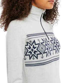 Dale of Norway Tindefjell Basic Women's Merino Wool Basic Sweater Offwhite Navy Smoke Sale