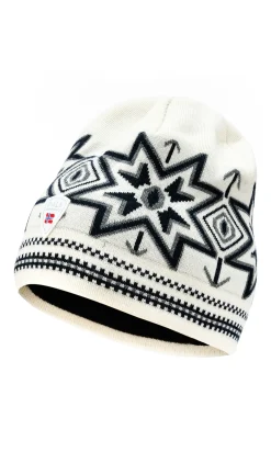 Dale of Norway Tindefjell Unisex Merino Wool Hat Offwhite Smoke Navy Flash Sale
