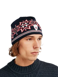 Dale of Norway Tindefjell Unisex Merino Wool Hat Navy Offwhite Raspberry Cheap
