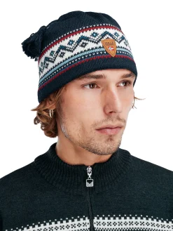 Dale of Norway Vail Hat - Norwegian Wool Navy Red Offwhite Blue Flash Sale