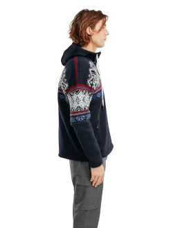 Dale of Norway Vail Weatherproof Men's Norwegian Wool Hoodie Navy Indigo Blueshadow Sale