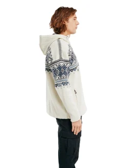 Dale of Norway Vail Weatherproof Men's Norwegian Wool Hoodie Offwhite Navy Blue Shadow Outlet