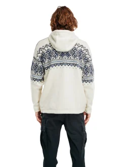 Dale of Norway Vail Weatherproof Men's Norwegian Wool Hoodie Offwhite Navy Blue Shadow Outlet