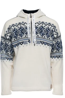 Dale of Norway Vail Weatherproof Men's Norwegian Wool Hoodie Offwhite Navy Blue Shadow Outlet