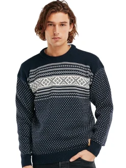 Dale of Norway Valloy Men's Wool Sweater Navy Offwhite Clearance