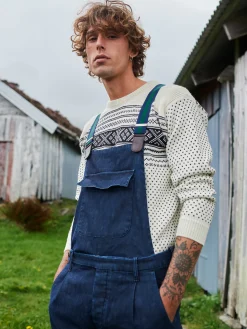 Dale of Norway Valloy Men's Wool Sweater Offwhite Black Online