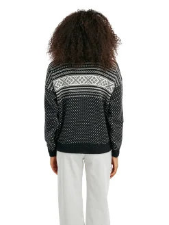 Dale of Norway Valloy Women's Wool Sweater Black Offwhite Hot