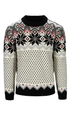 Dale of Norway Vegard Men's Knit Sweater Black Offwhite Metal Redrose Flash Sale