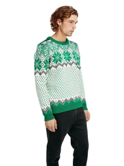 Dale of Norway Vegard Men's Knit Sweater Brightgreen Offwhite Fashion