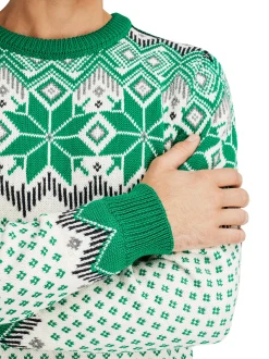 Dale of Norway Vegard Men's Knit Sweater Brightgreen Offwhite Fashion