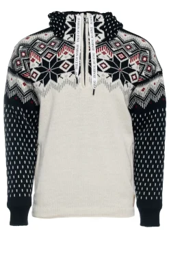 Dale of Norway Vegard Weatherproof Men's Hoodie - Norwegian Wool Offwhite Black Redrose Best Sale