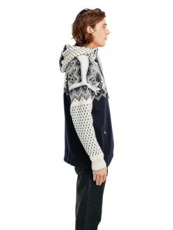 Dale of Norway Vegard Weatherproof Men's Hoodie - Norwegian Wool Navy Offwhite Smoke Cheap