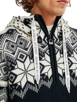 Dale of Norway Vegard Weatherproof Men's Hoodie - Norwegian Wool Navy Offwhite Smoke Cheap