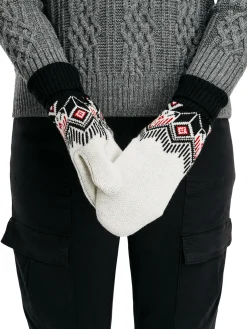 Dale of Norway Vilja Unisex Merino Wool Mittens Offwhite Black Raspberry New