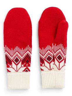 Dale of Norway Vilja Unisex Merino Wool Mittens Raspberry Offwhite Shop