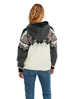 Dale of Norway Vilja Weatherproof Women's Hoodie - Norwegian Wool Offwhite Black Redrose Outlet