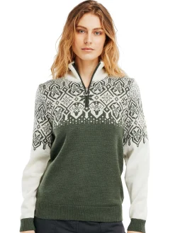 Dale of Norway Winterland Women's Merino Wool Sweater Dark Green Sale